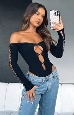 Shirts & Blouses | White Fox Boutique None Of Your Concern Bodysuit black