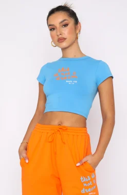 Shirts & Blouses | White Fox Boutique Not A Dream Baby Tee Ice blue