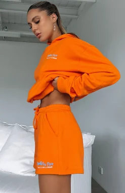 Shorts | White Fox Boutique Not A Dream Lounge Shorts orange