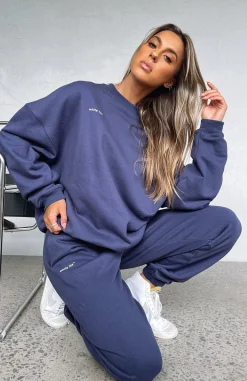 Sweatpants | White Fox Boutique Not An Issue Sweatpants Navy blue
