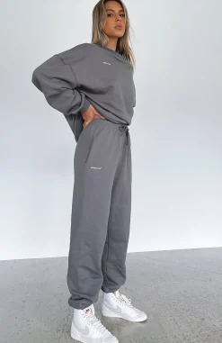 Sweatpants | White Fox Boutique Not An Issue Sweatpants Slate grey