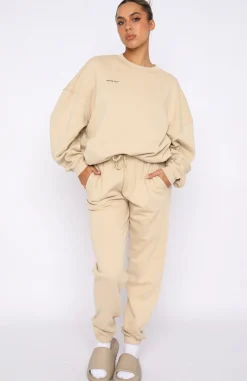 Sweatpants | White Fox Boutique Not An Issue Sweatpants Sand nude