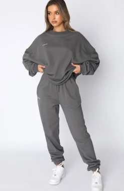Sweatpants | White Fox Boutique Not An Issue Sweatpants Slate grey