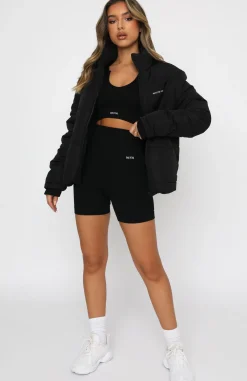 Jackets & Blazers | White Fox Boutique Not Giving In Puffer Jacket black