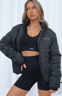 Jackets & Blazers | White Fox Boutique Not Giving In Puffer Jacket black