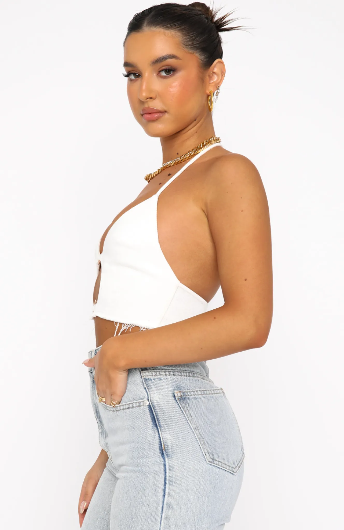 Shirts & Blouses | White Fox Boutique Not You Again Crop Cream white