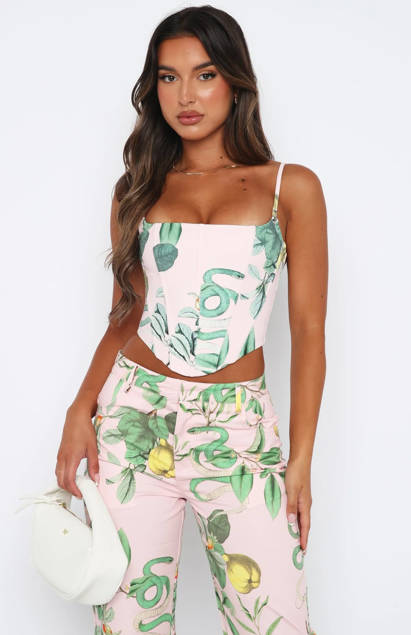 Shirts & Blouses | White Fox Boutique Nothing New Bustier Serpent pink