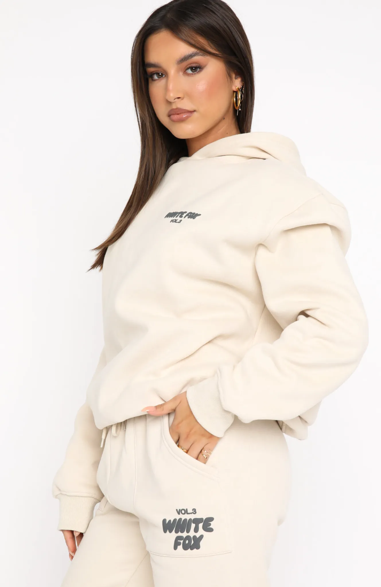 Jackets & Blazers | White Fox Boutique Offstage Hoodie Pebble nude