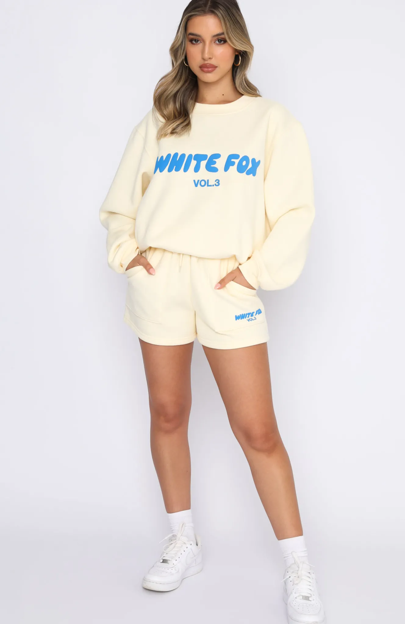 Shorts | White Fox Boutique Offstage Lounge Shorts Buttercream yellow