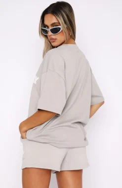 Shirts & Blouses | White Fox Boutique Offstage Oversized Tee Moon grey