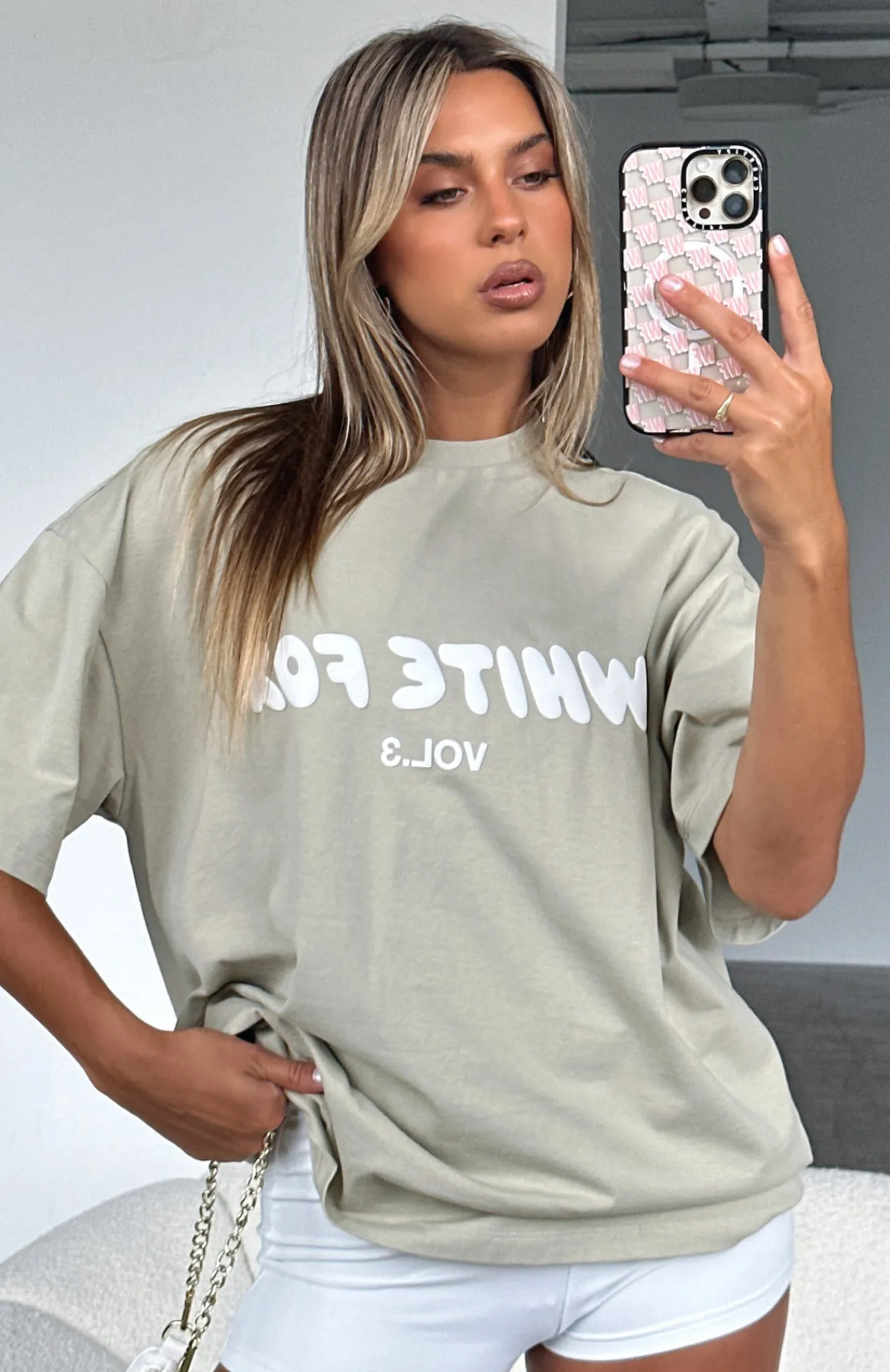 Shirts & Blouses | White Fox Boutique Offstage Oversized Tee Moss green