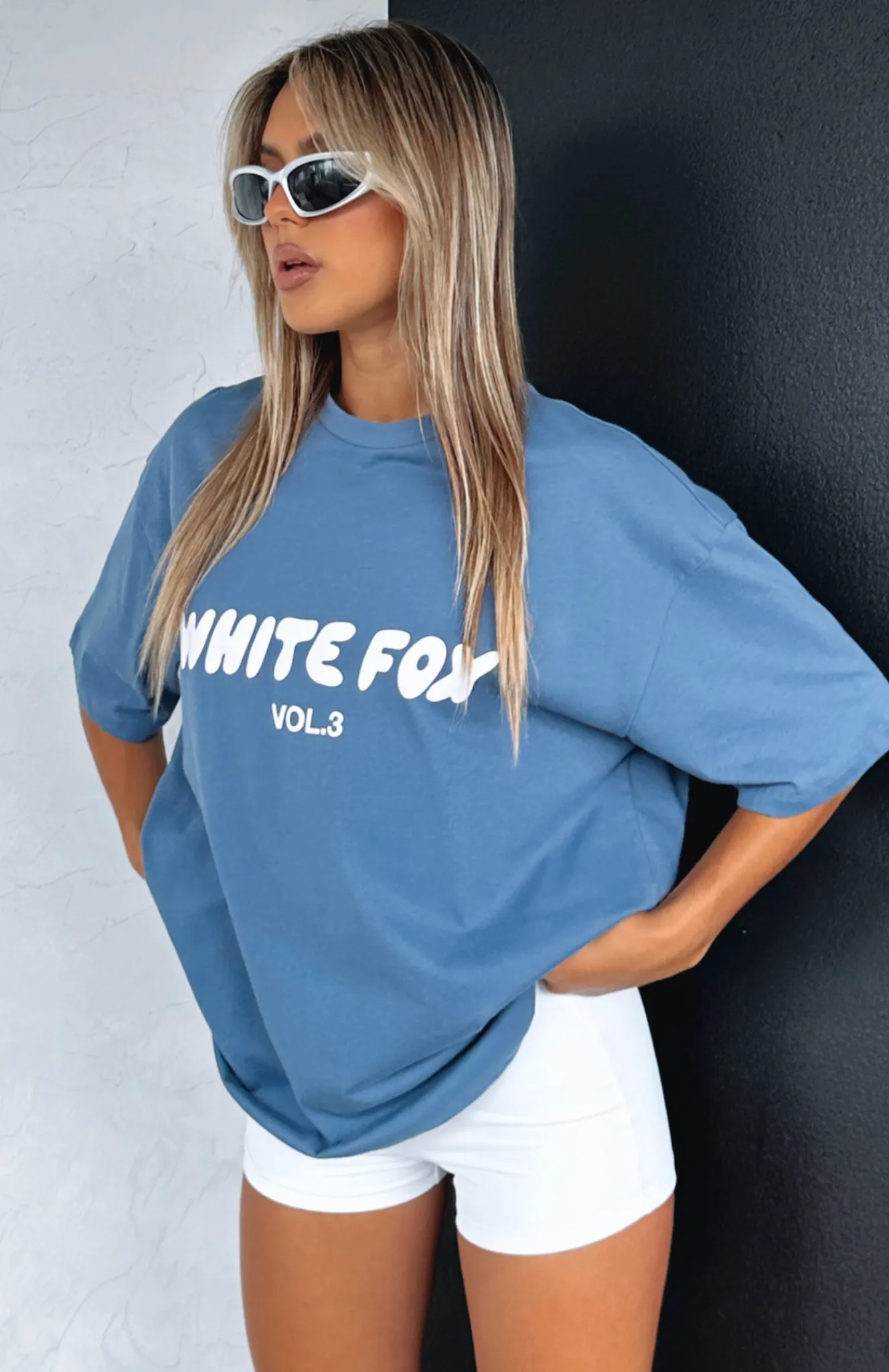 Shirts & Blouses | White Fox Boutique Offstage Oversized Tee Ocean blue