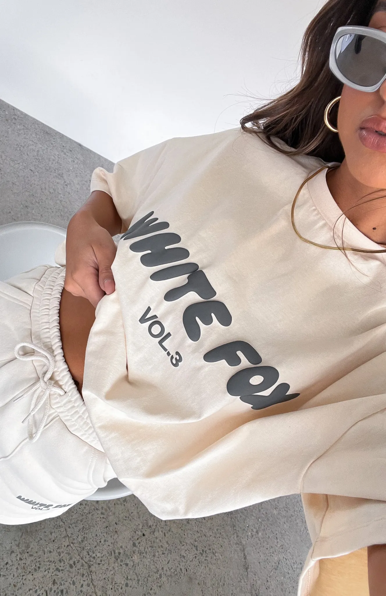 Shirts & Blouses | White Fox Boutique Offstage Oversized Tee Pebble nude