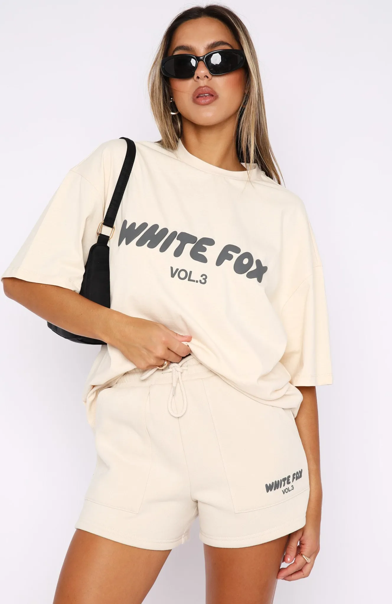 Shirts & Blouses | White Fox Boutique Offstage Oversized Tee Pebble nude