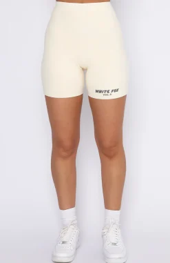 Shorts | White Fox Boutique Offstage Ribbed Bike Shorts Vanilla nude