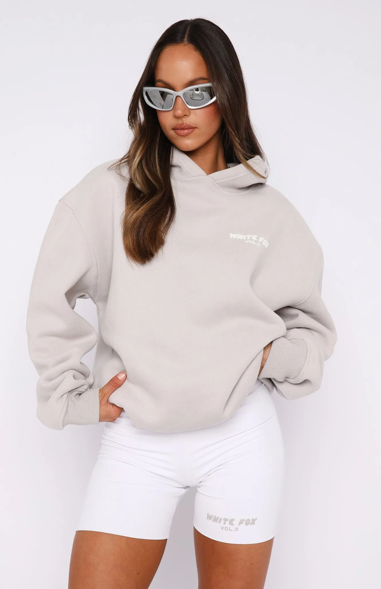 Shorts | White Fox Boutique Offstage Ribbed Bike Shorts white