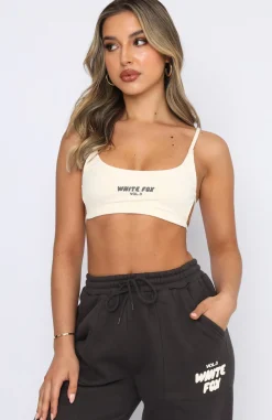 Shirts & Blouses | White Fox Boutique Offstage Ribbed Crop Vanilla nude