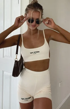 Shirts & Blouses | White Fox Boutique Offstage Ribbed Crop Vanilla nude