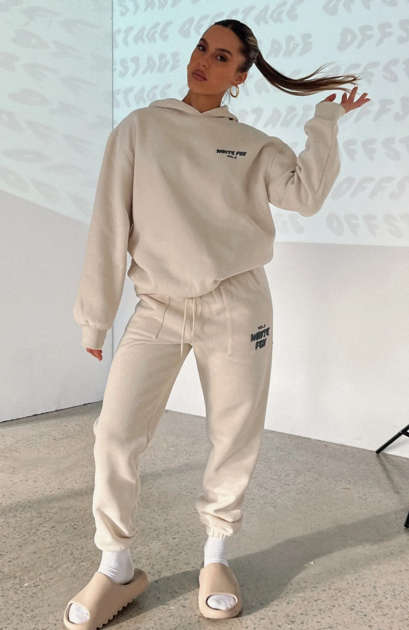 Sweatpants | White Fox Boutique Offstage Sweatpants Pebble nude