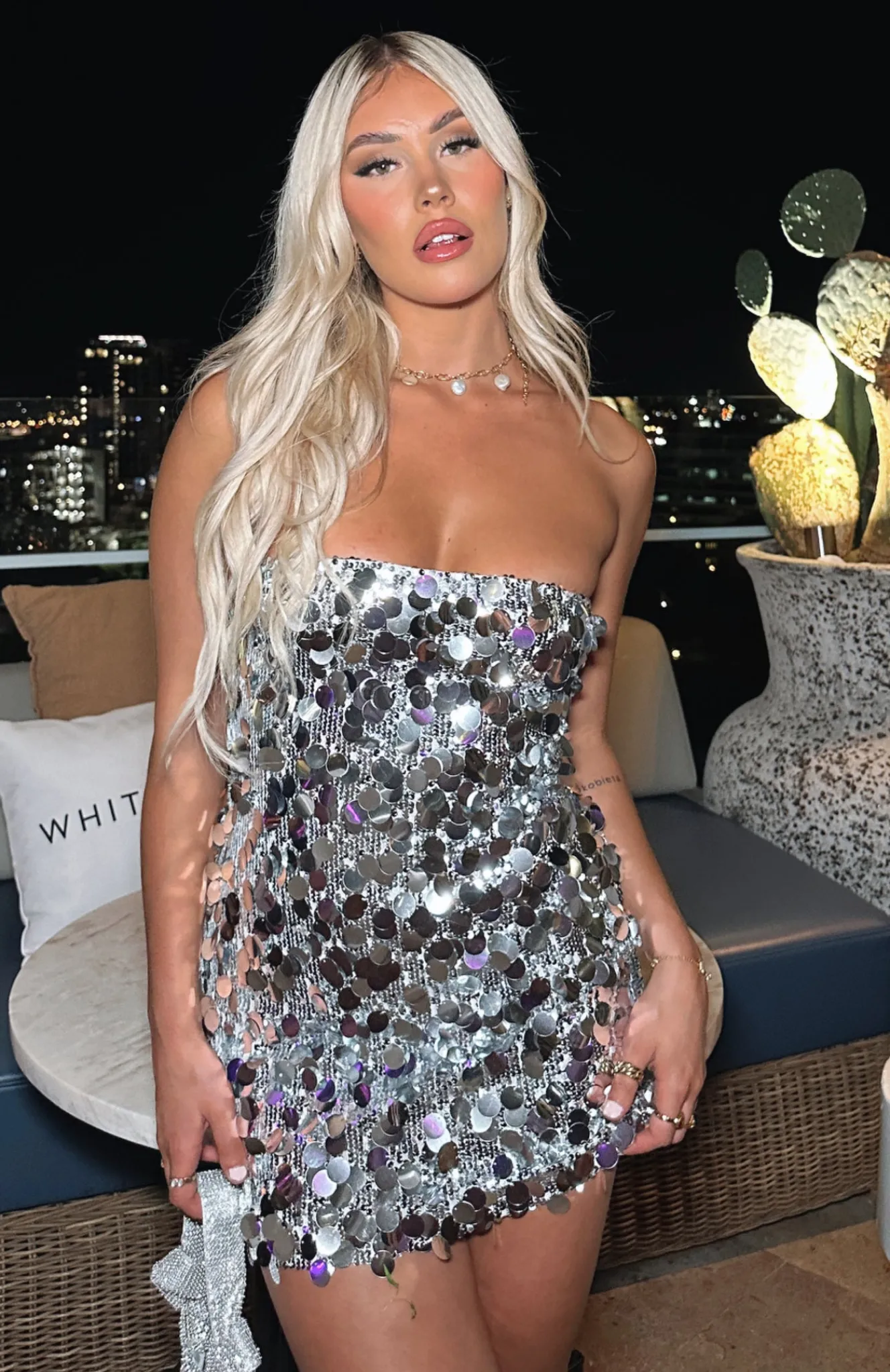 Restocked | White Fox Boutique On A Night Like This Mini Dress silver
