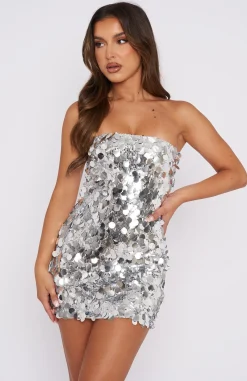 Restocked | White Fox Boutique On A Night Like This Mini Dress silver