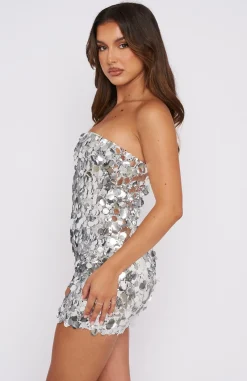 Restocked | White Fox Boutique On A Night Like This Mini Dress silver