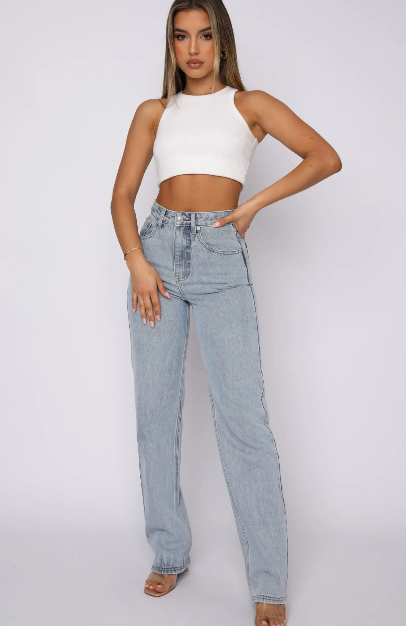 Denim | White Fox Boutique On Replay Jeans Ice blue