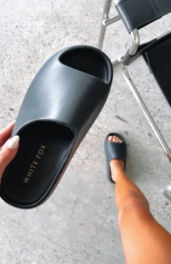 Slides | White Fox Boutique On The Edge Slides black