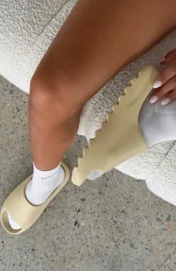 Slides | White Fox Boutique On The Edge Slides Bone nude