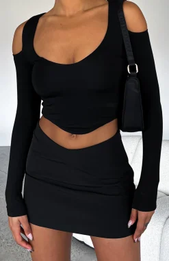 Shirts & Blouses | White Fox Boutique On Time Long Sleeve Crop black