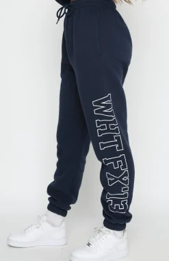 Sweatpants | White Fox Boutique On Track Sweatpants Navy blue