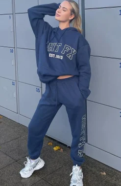 Sweatpants | White Fox Boutique On Track Sweatpants Navy blue