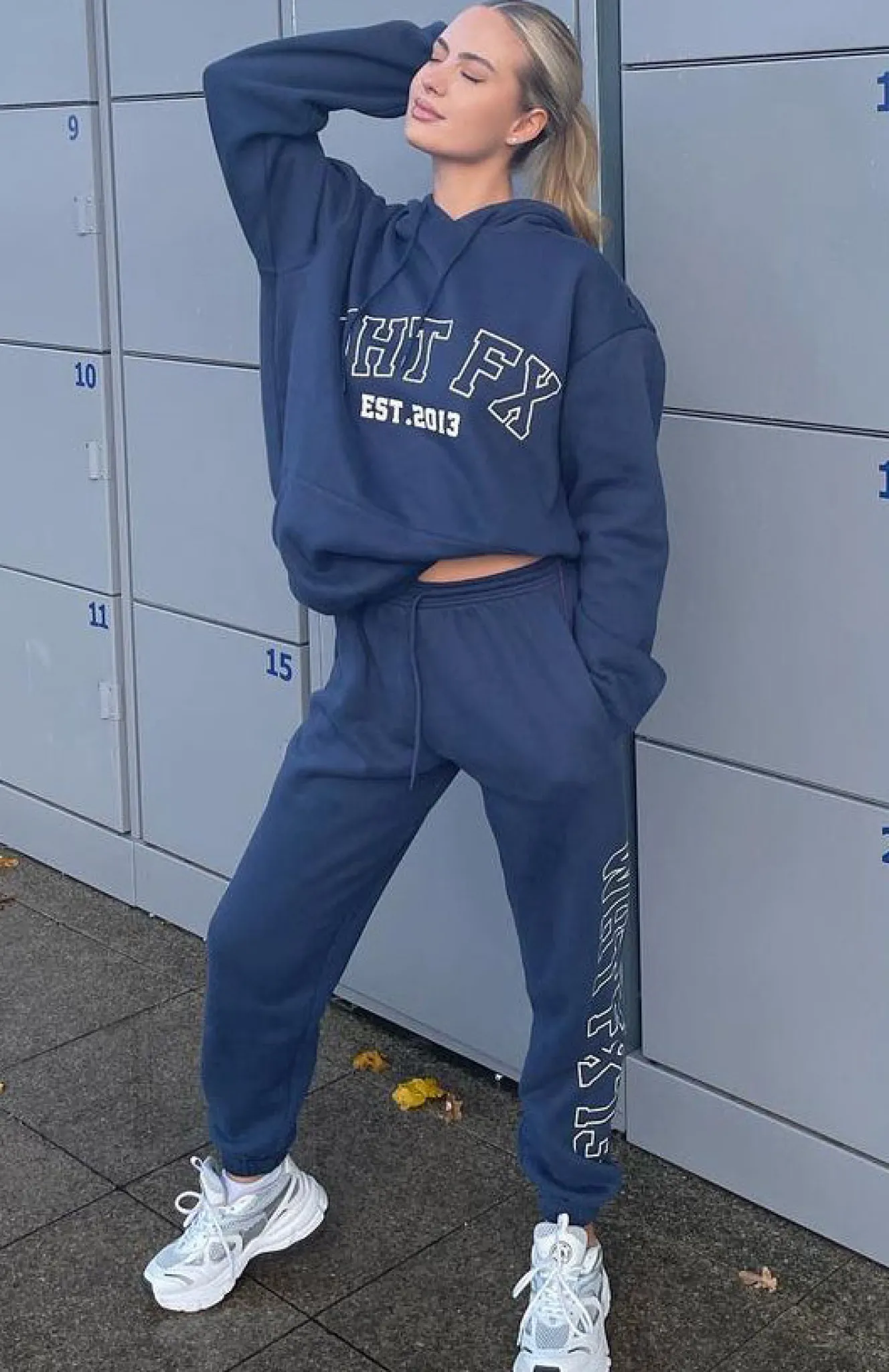 Sweatpants | White Fox Boutique On Track Sweatpants Navy blue