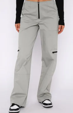 Pants | White Fox Boutique One Sided Cargo Pants Charcoal grey