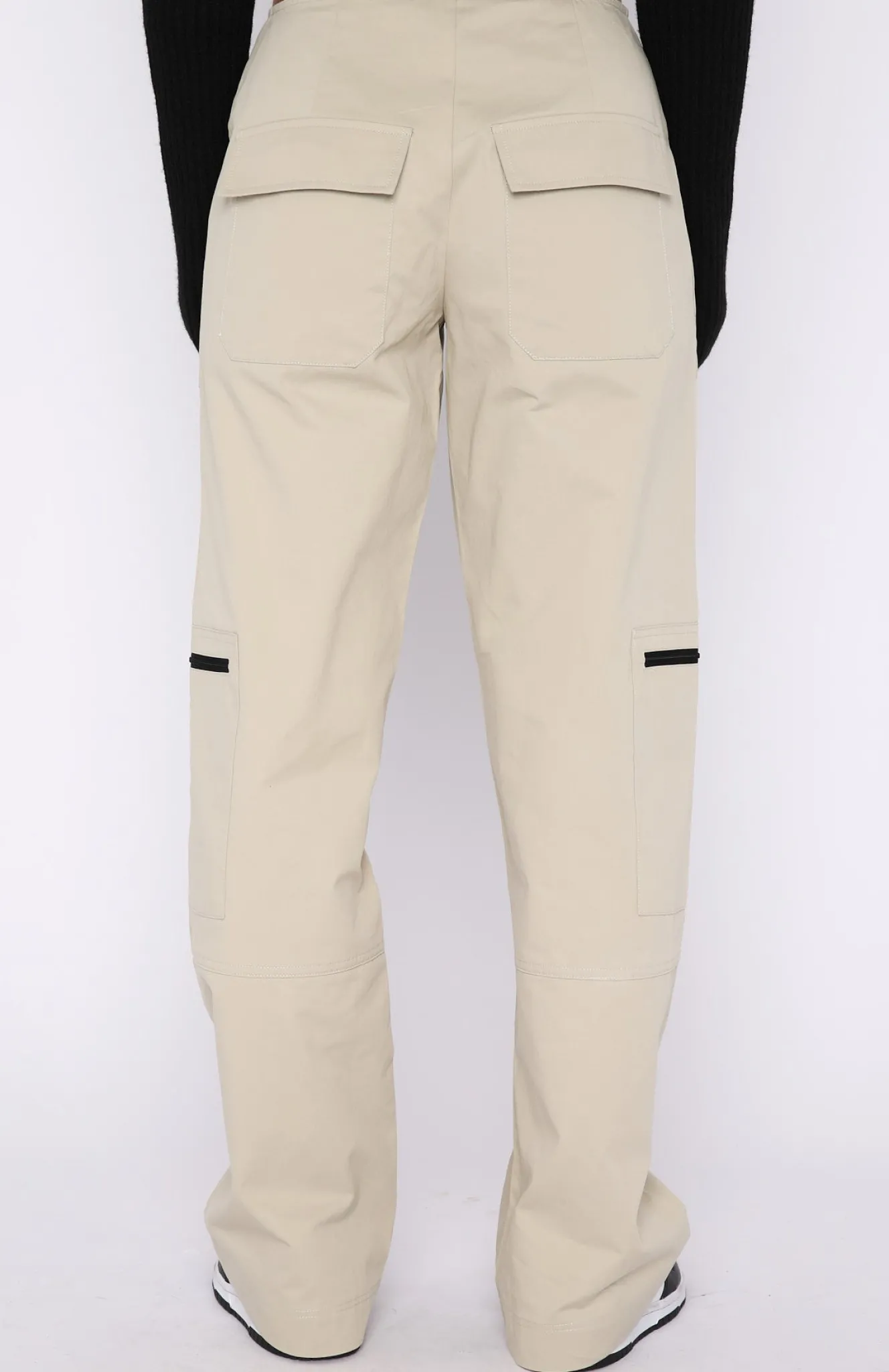 Pants | White Fox Boutique One Sided Cargo Pants Taupe nude