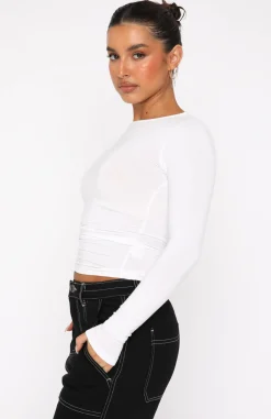 Shirts & Blouses | White Fox Boutique Only For Tonight Long Sleeve Top white