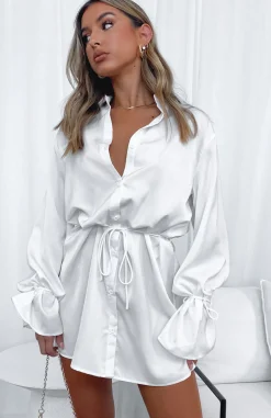 Long Sleeve Dresses | White Fox Boutique Only Gets Better Mini Dress Off white