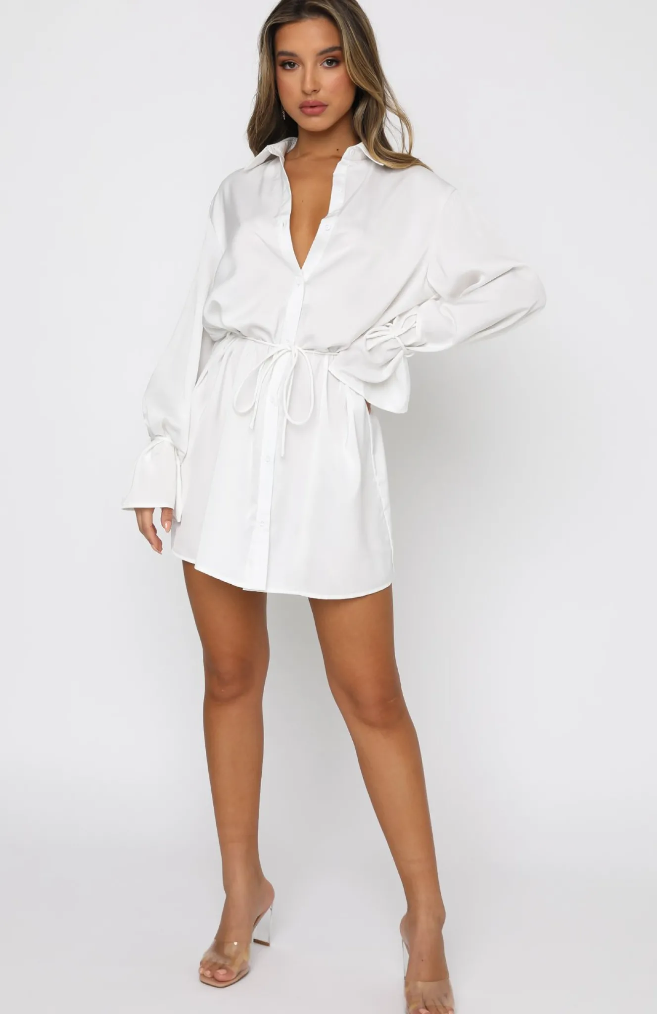 Long Sleeve Dresses | White Fox Boutique Only Gets Better Mini Dress Off white