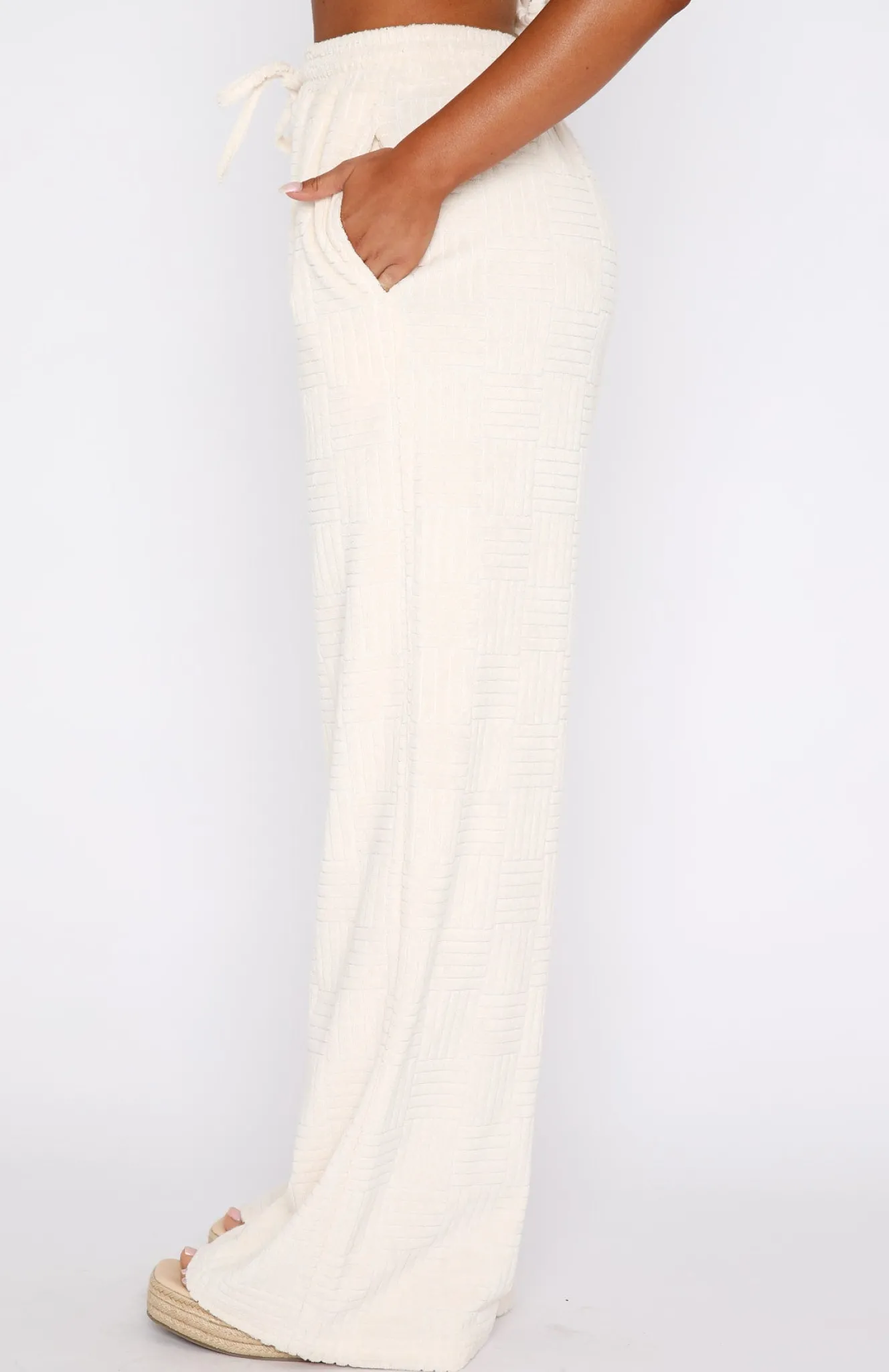 Pants | White Fox Boutique Only One Terry Pants Cream nude