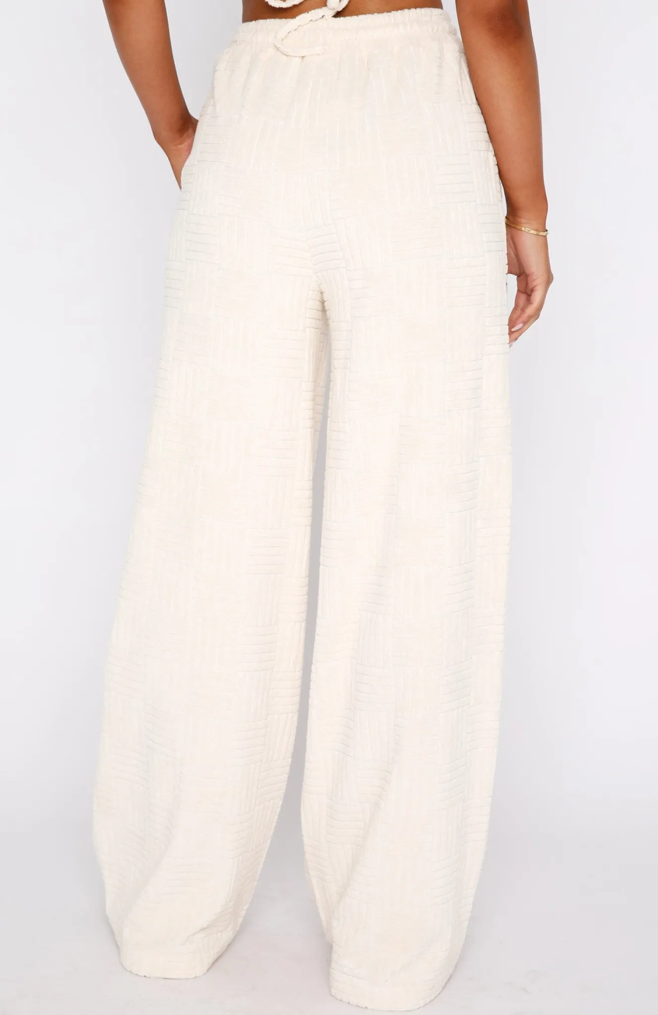 Pants | White Fox Boutique Only One Terry Pants Cream nude