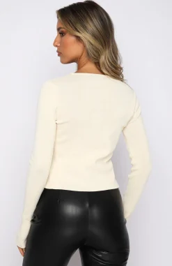 Shirts & Blouses | White Fox Boutique Opposites Attract Long Sleeve Knit Top Butter yellow