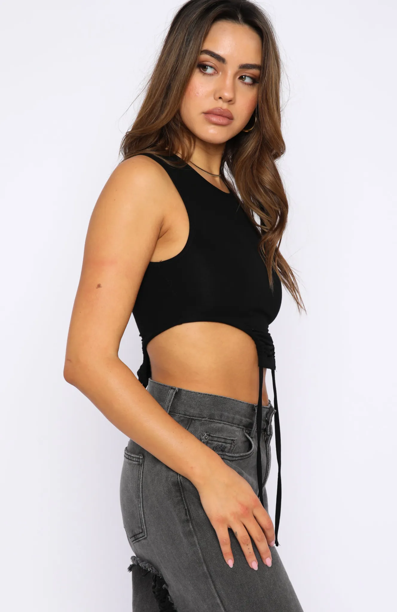 Shirts & Blouses | White Fox Boutique Out All Night Crop black