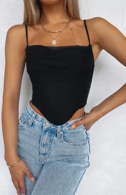 Shirts & Blouses | White Fox Boutique Out Of Focus Bustier black