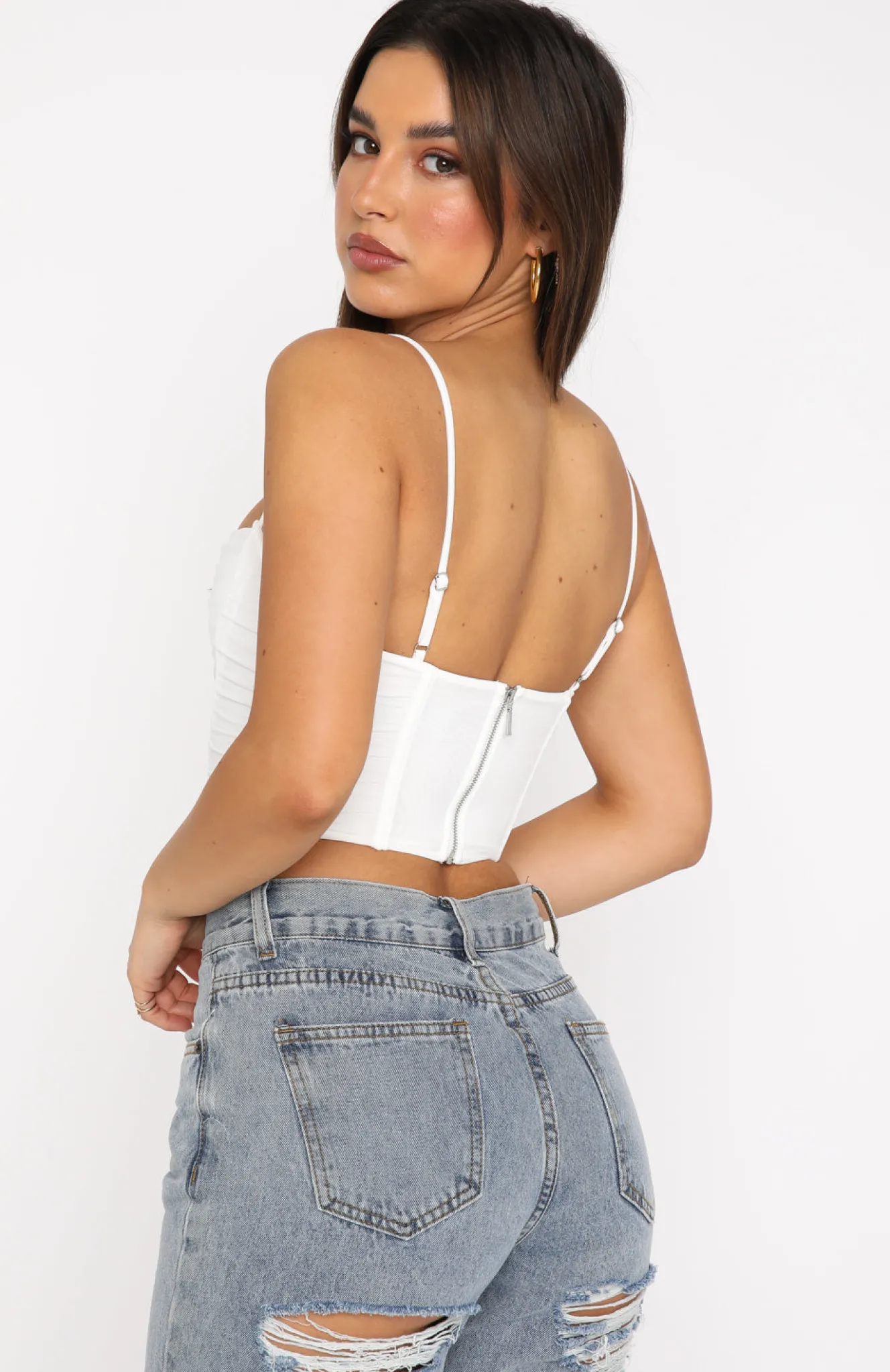 Shirts & Blouses | White Fox Boutique Out Of Focus Bustier white