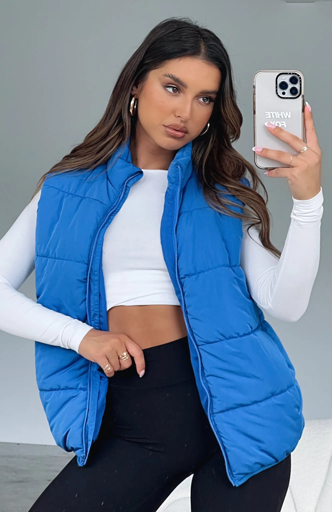 Jackets & Blazers | White Fox Boutique Outside The Lines Puffer Vest Electric blue