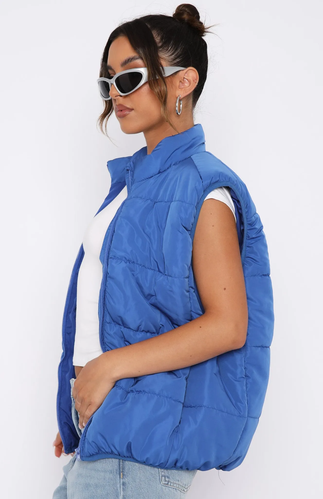 Jackets & Blazers | White Fox Boutique Outside The Lines Puffer Vest Electric blue