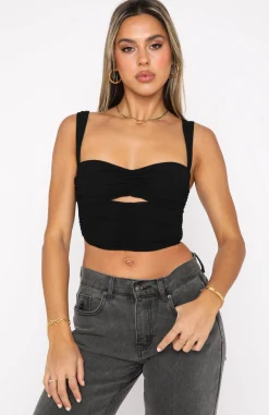 Shirts & Blouses | White Fox Boutique Over To You Crop black
