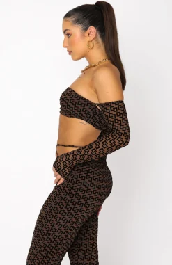 Shirts & Blouses | White Fox Boutique Over You Long Sleeve Crop Chocolate brown