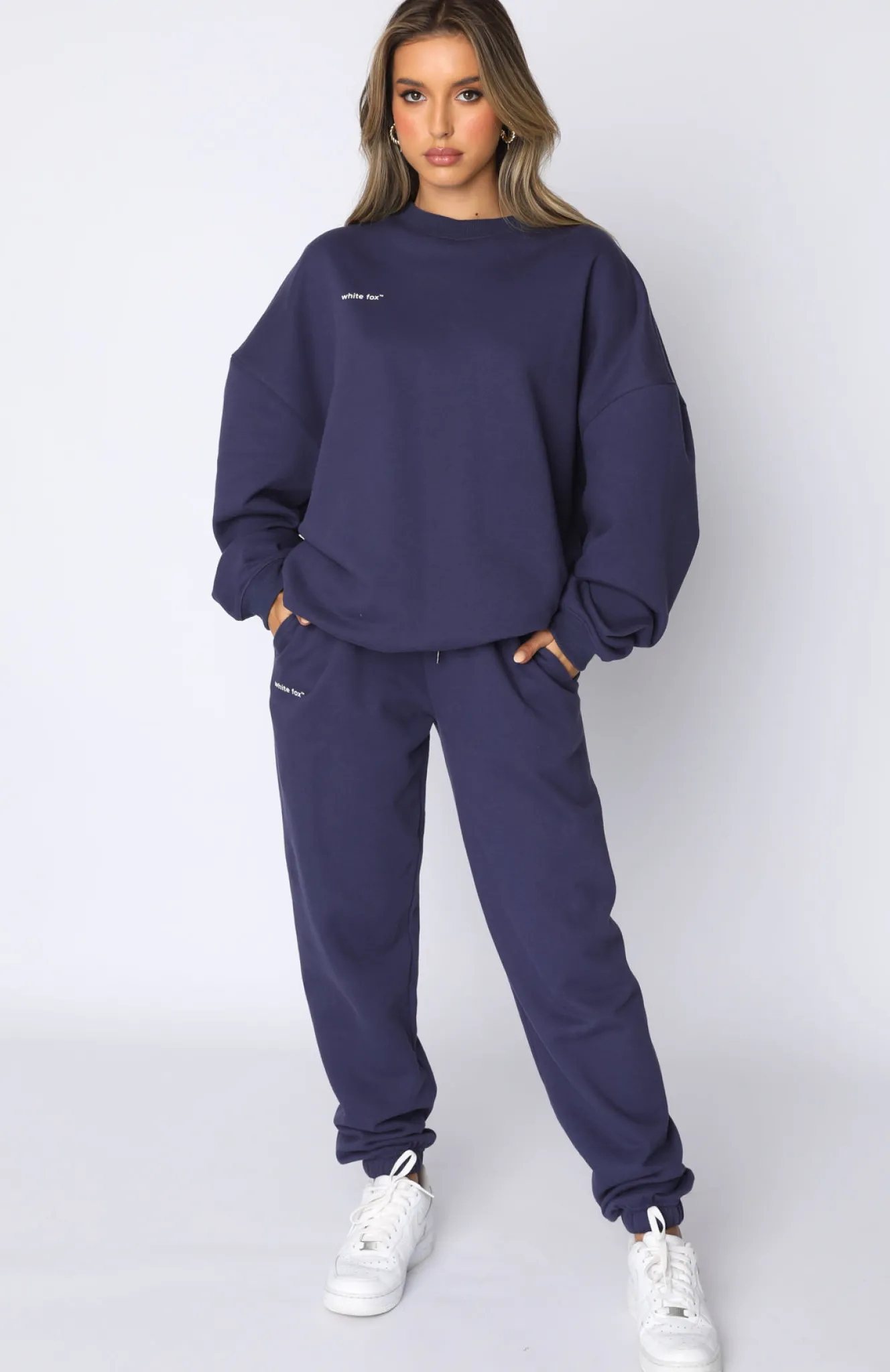 Jackets & Blazers | White Fox Boutique Own The Moment Sweater Navy blue