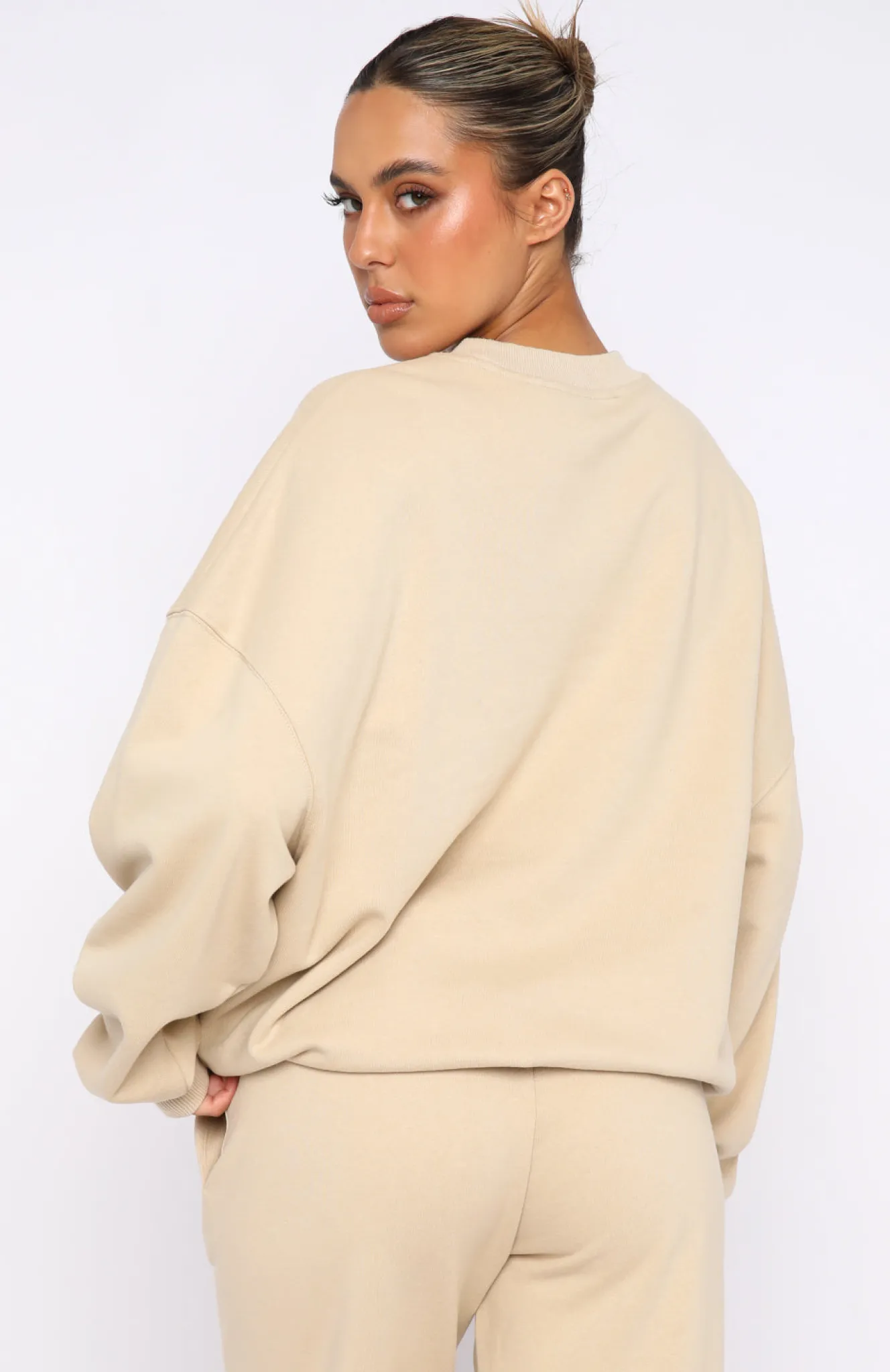 Jackets & Blazers | White Fox Boutique Own The Moment Sweater Sand nude